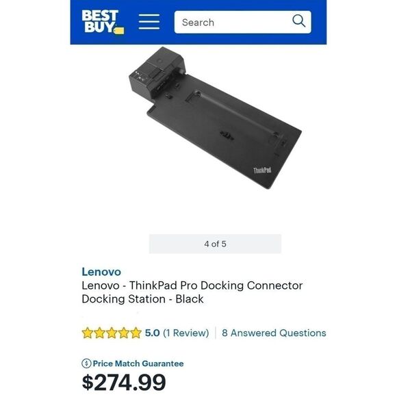 Lenovo 40A1 Thinkpad Pro Docking Station with Keys - Picture 8 of 8